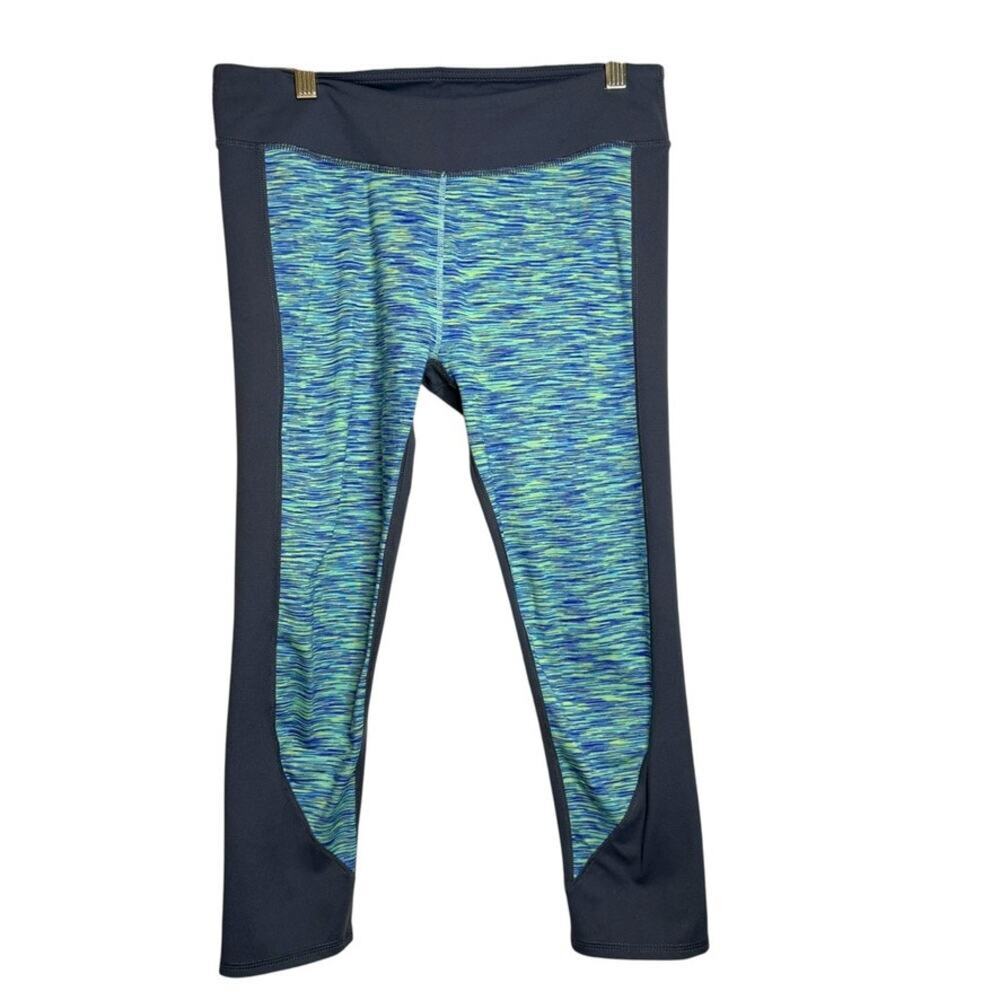 Fabletics Sydney Capri Legging Stretch Breathable Activewear Gray‎ Green Women M